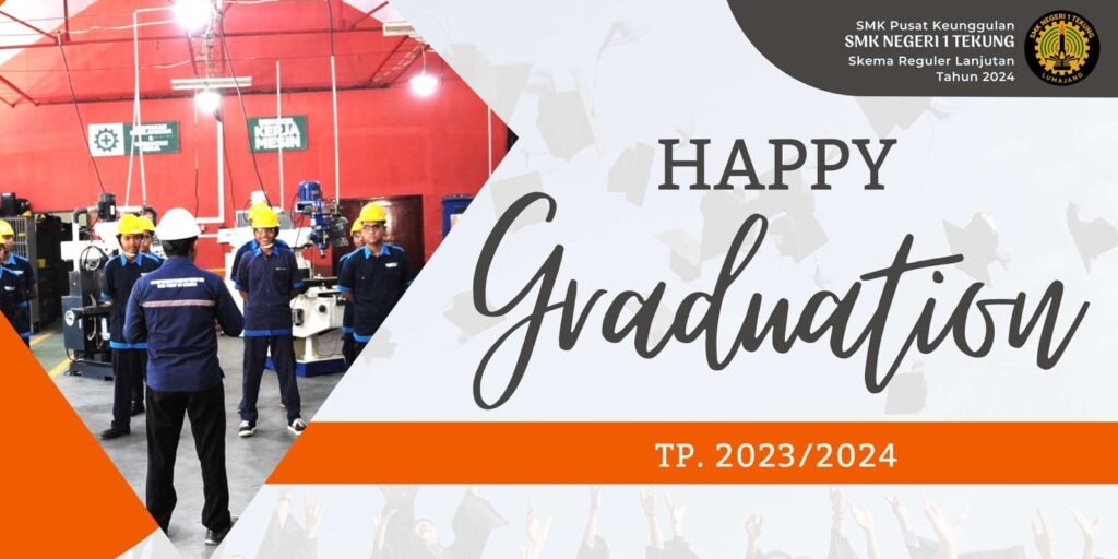 white and orange minimalist graduation banner